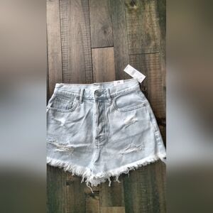 PacSun Light Blue Distressed Women Shorts